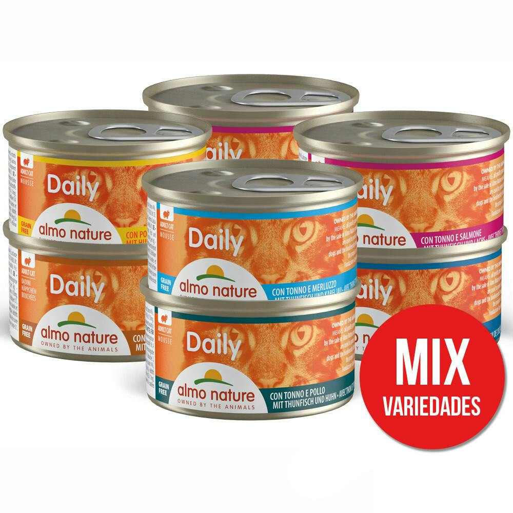 Almo Nature Daily alimento húmedo variado para gatos lata 85 g pack 24