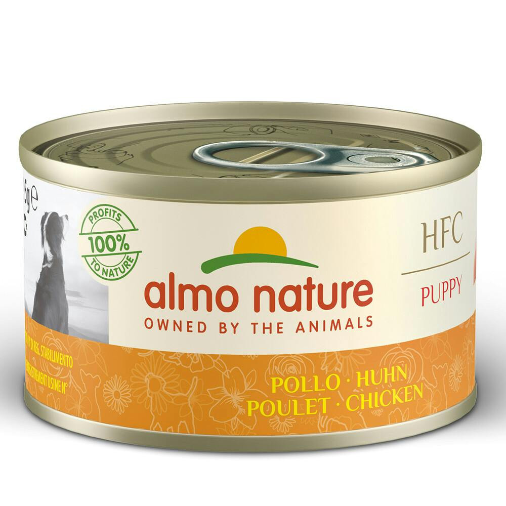 Almo Nature wet puppy food chicken 95 g can