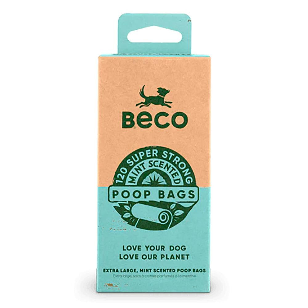 Biodegradable Mint Scented Dog Waste Bags 120 (8 rolls x 15)