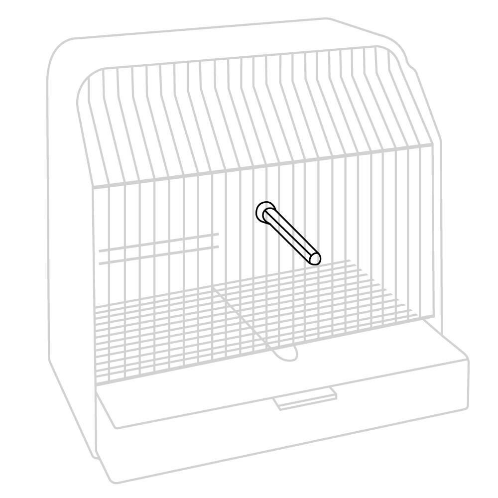 Perch for exhibition bird cage 12 cm
