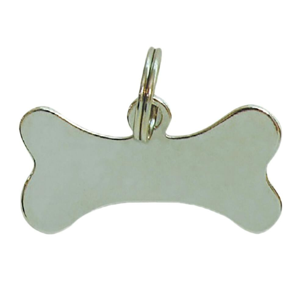 Metal bone-shaped dog ID tags pack of 4