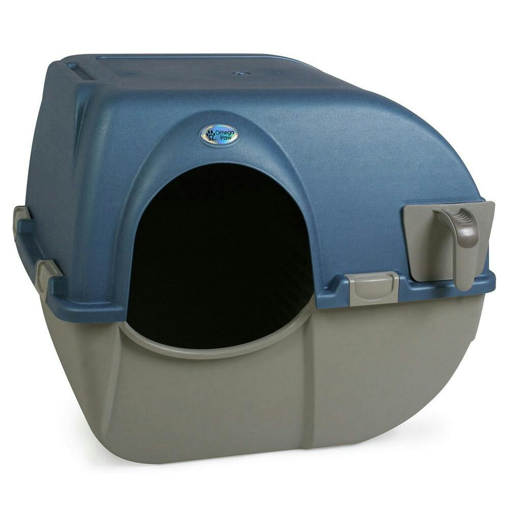 Caja de arena cerrada RollNClean para gatos pequeños