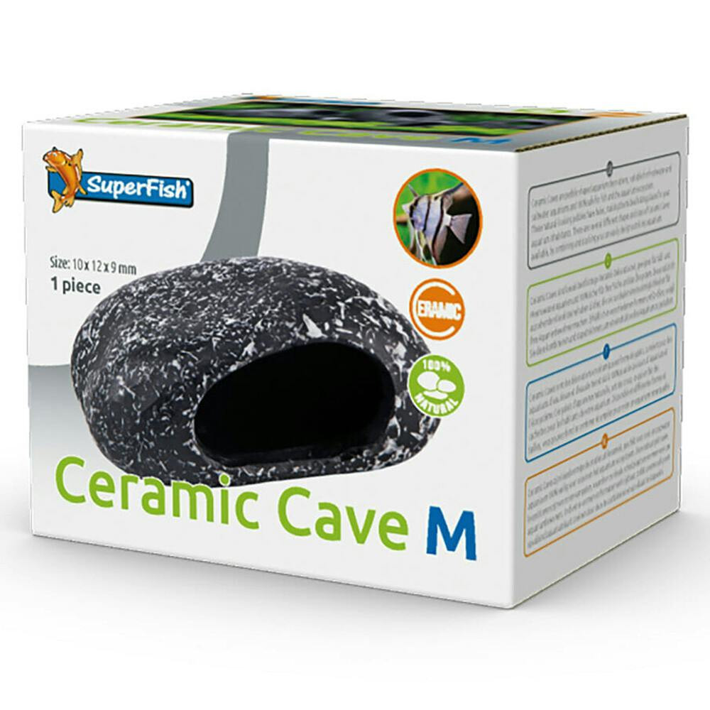 Ceramic pebble hideout for aquarium