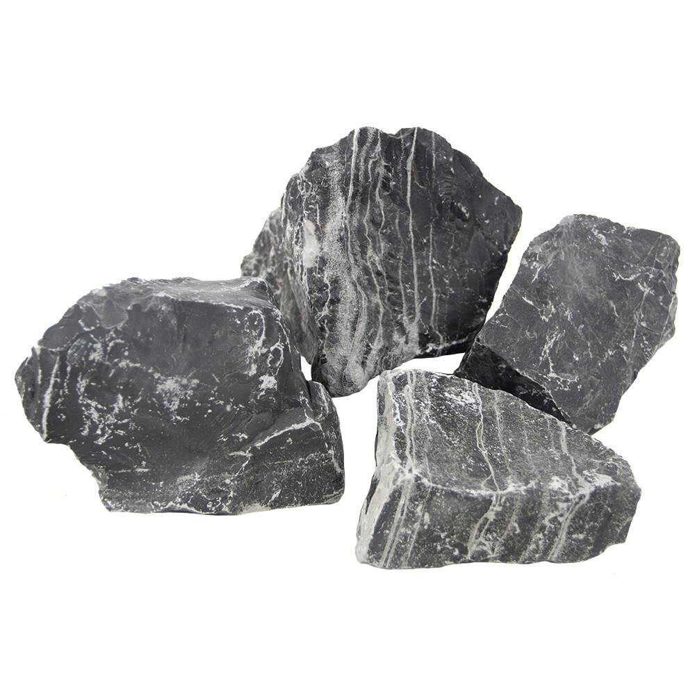 Roca negra con vetas para acuario - piezas surtidas (≈5 kg)
