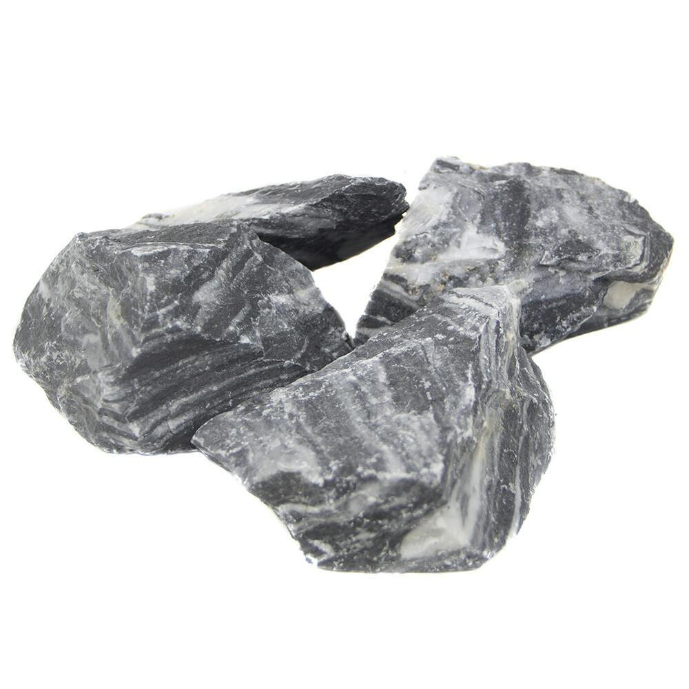 Roca decorativa en capas negro y blanco para acuarios