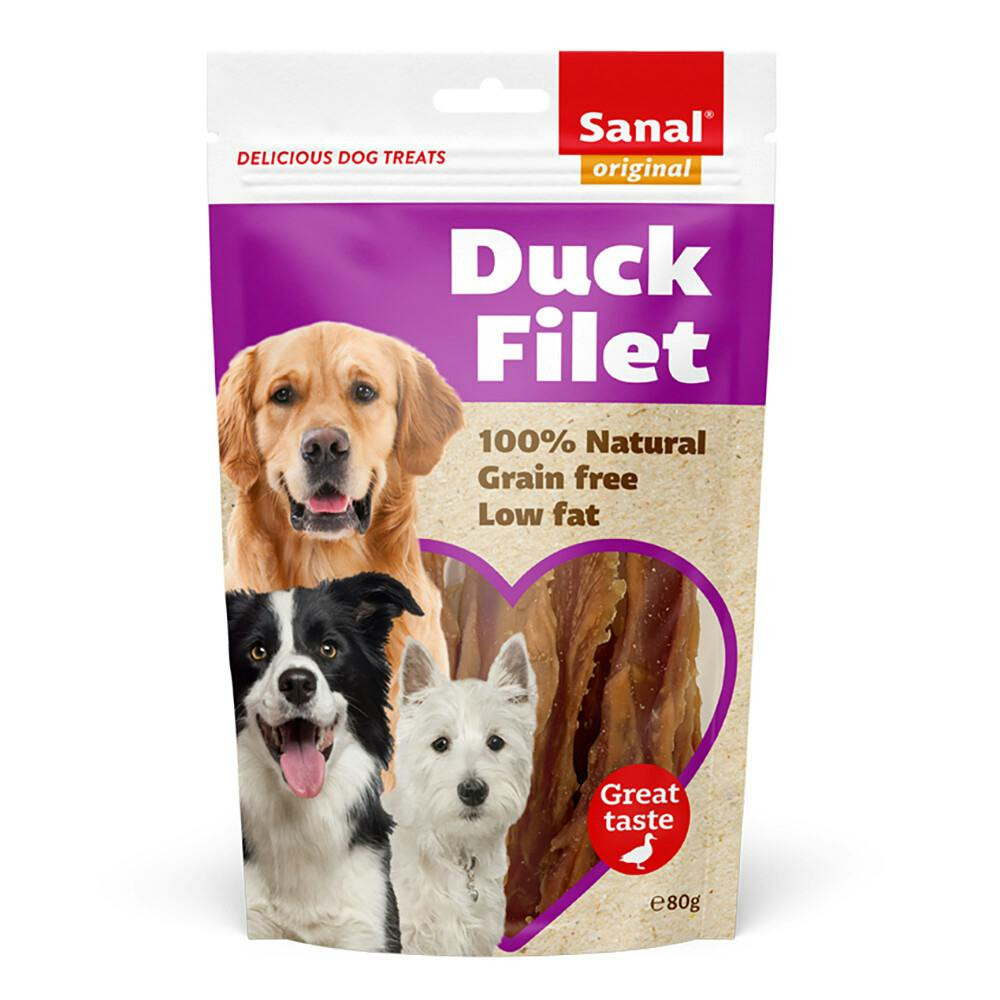 Snack de pato doypack 80 g para perros