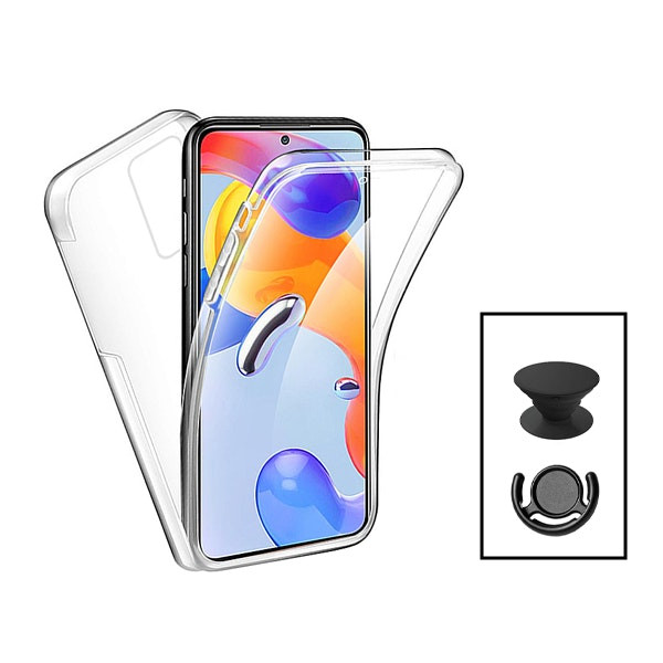 360 Case with GripHolder and Mount for Xiaomi Redmi Note 12 Pro+ Transparent/Black