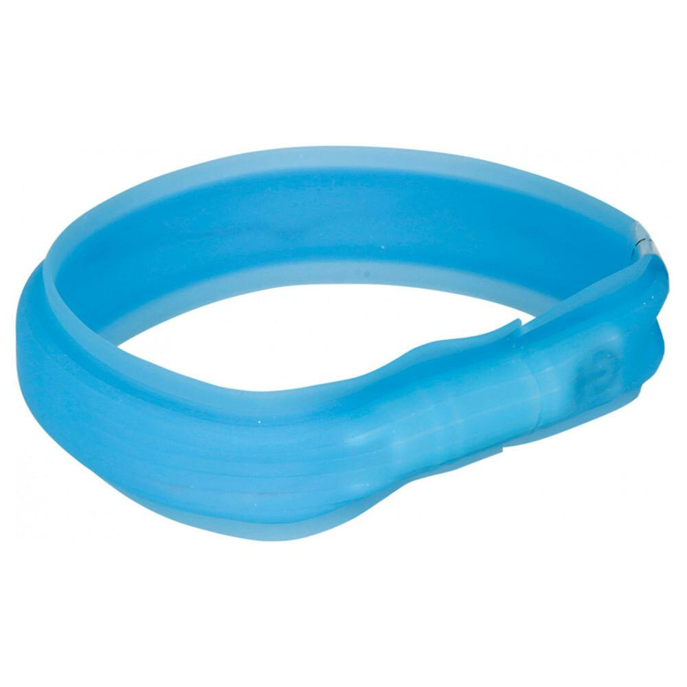 Collar LED recargable para transporte de animales (Azul)