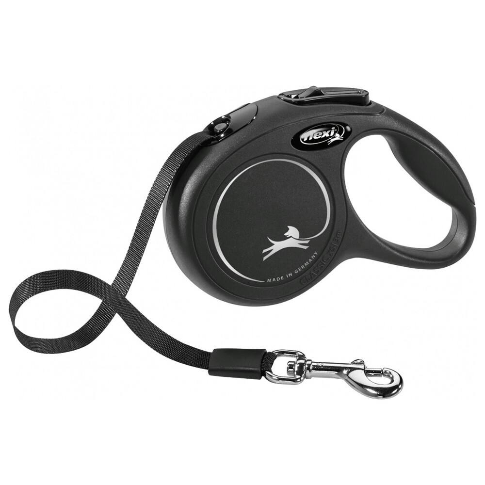 Correa extensible Flexi New Classic cinta XS 3 m 12 kg Negro