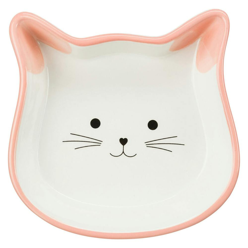 Ceramic cat bowl with cat face
