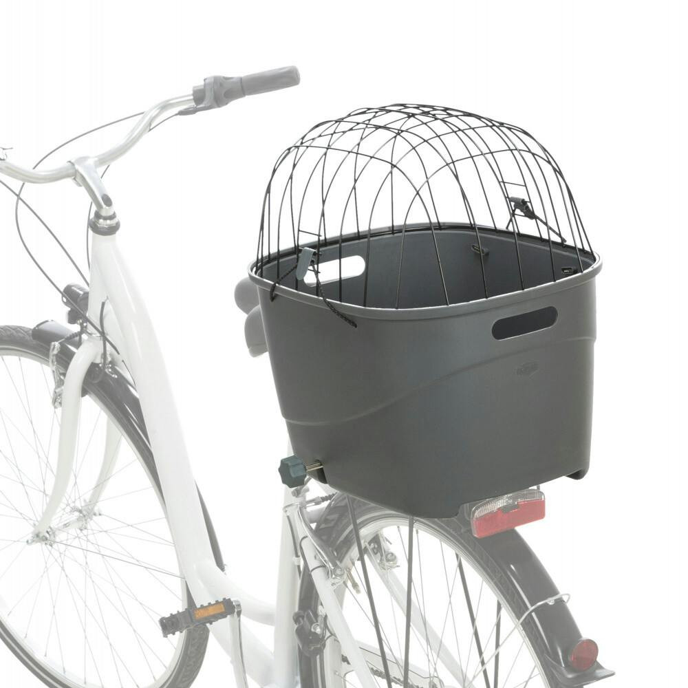 Cesta de transporte para bicicleta de plástico 36 x 47 x 46 cm (gris)