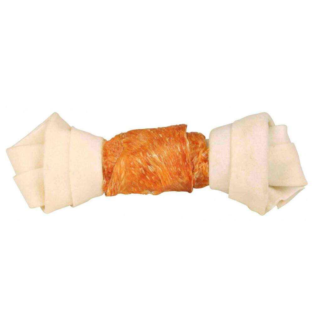 Dentafun Hueso con Nudo y Filete de Pollo Snack Dental para Perros