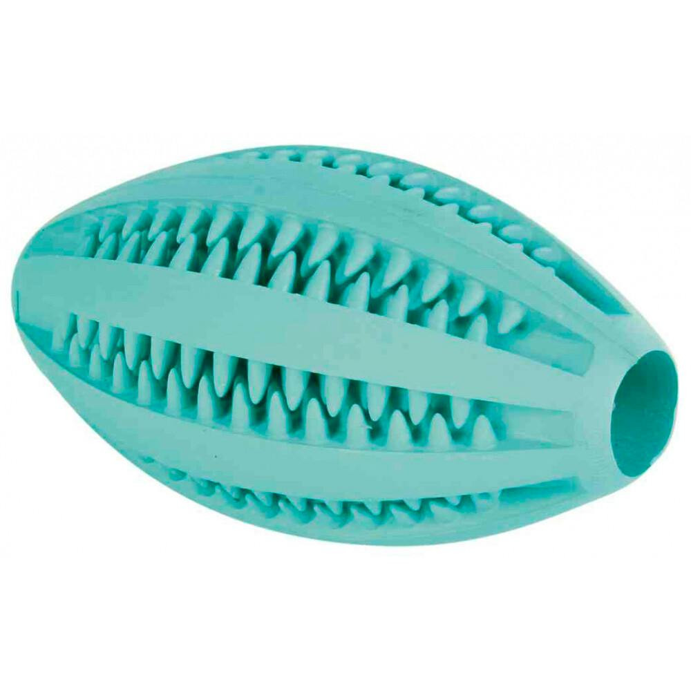 Bola rugby dental de goma con sabor a menta para perros