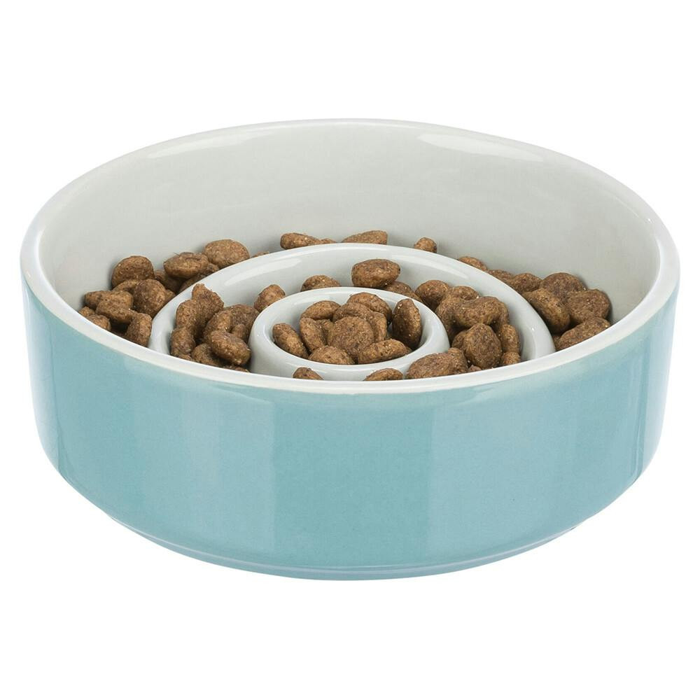 Ceramic slow-feeding bowl for dogs 0.45 L 14 cm