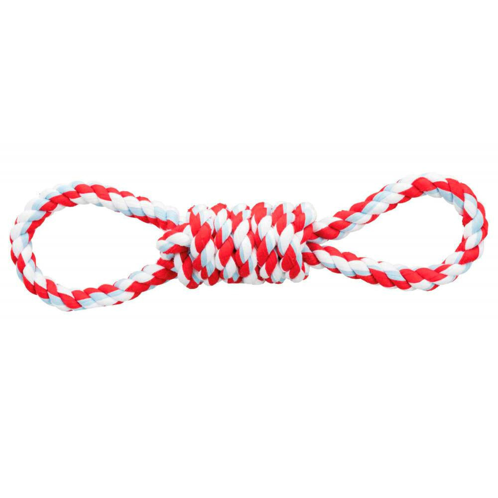 Polyester dog rope toy with two handles
