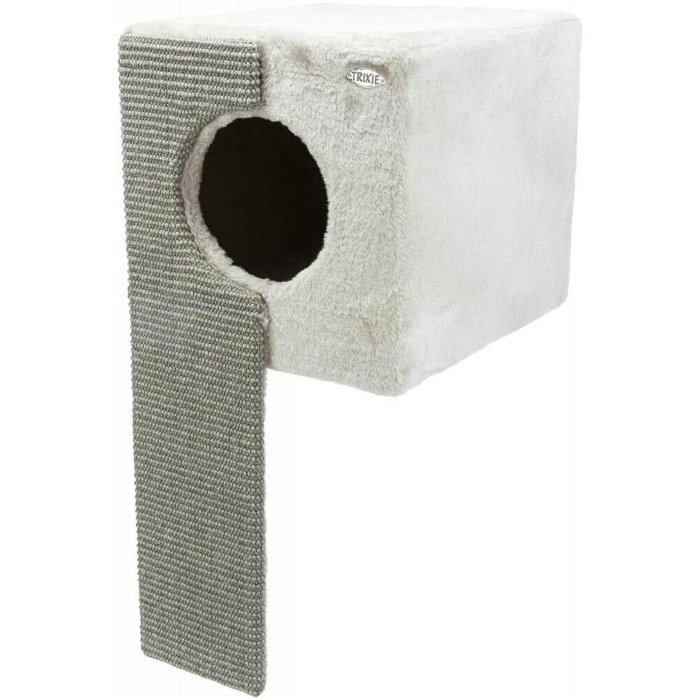 Cave with scratching post for Kallax shelf 33x70x37 cm Grey