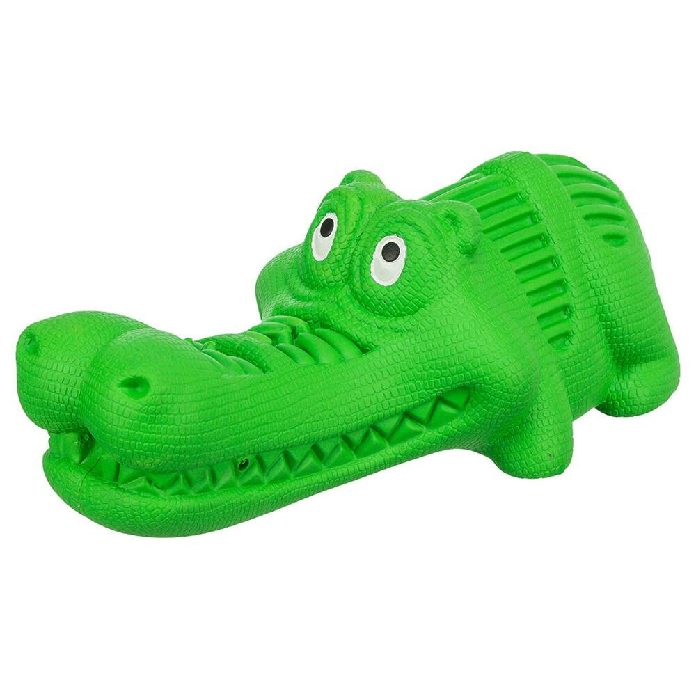 Crocodile natural rubber snack toy 18 cm green