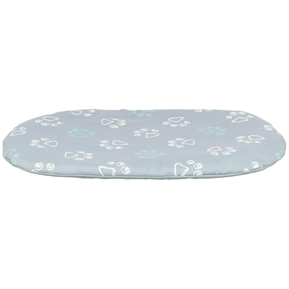 Jimmy oval dog bed, removable cover, light grey