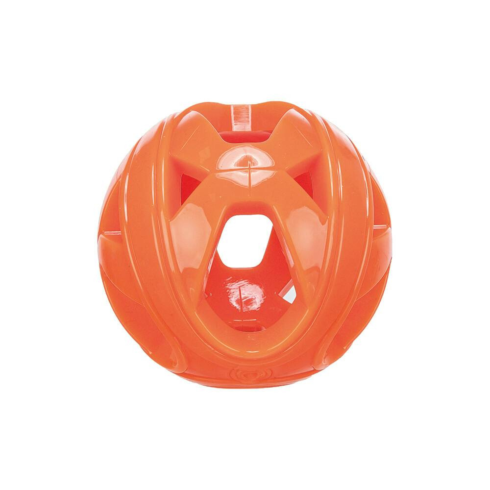 Pelota alveolar TPR para perro - 6 cm, naranja