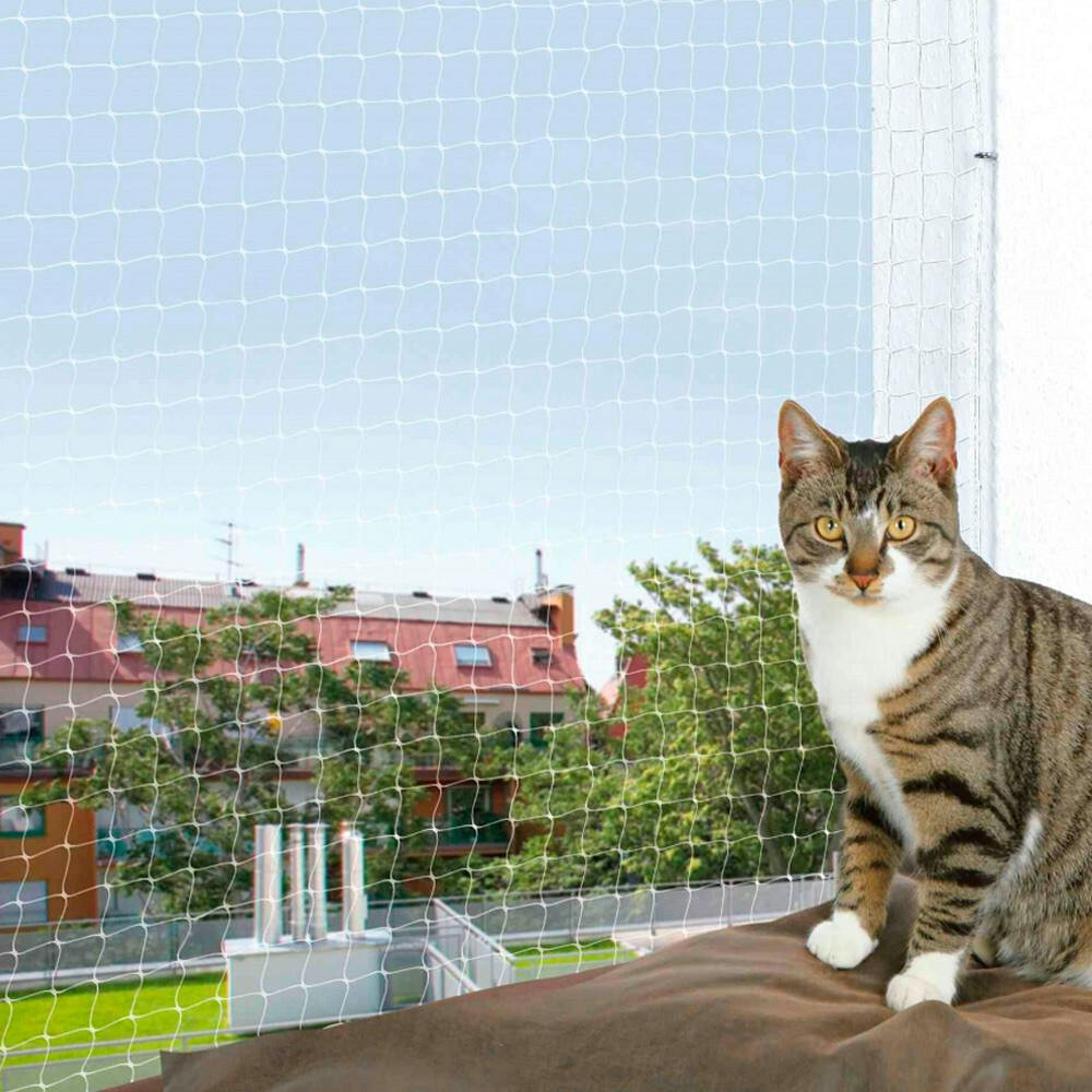 Red de protección para gatos 2 x 1,5 m (transparente)