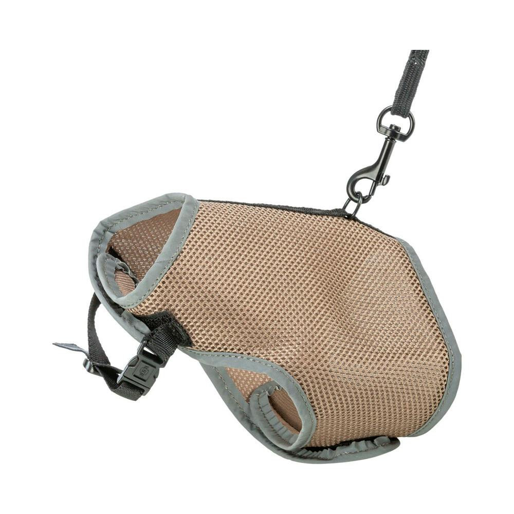 Nylon harness and leash for cat 24-42 cm caqui