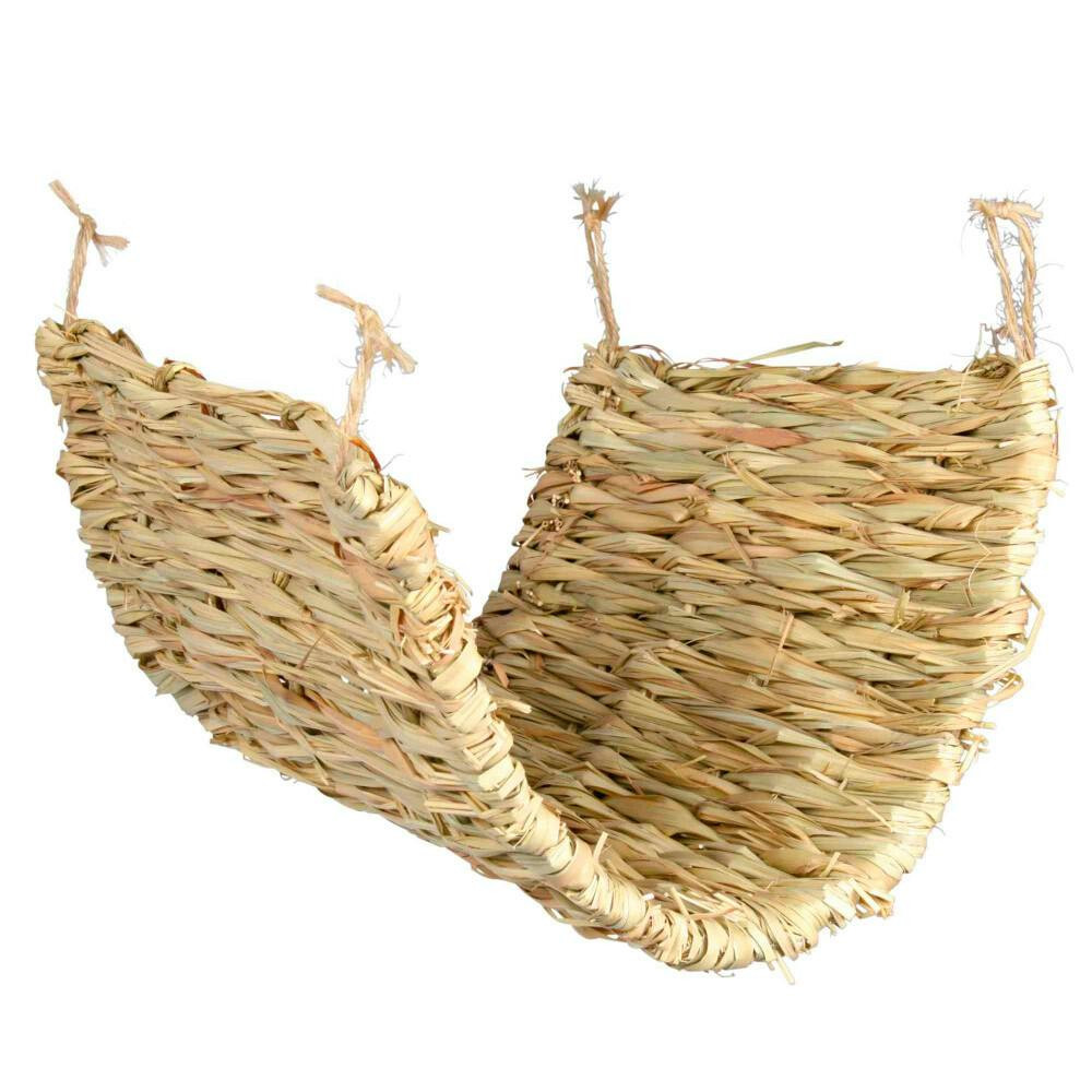 Straw hanging bed for rodent cage