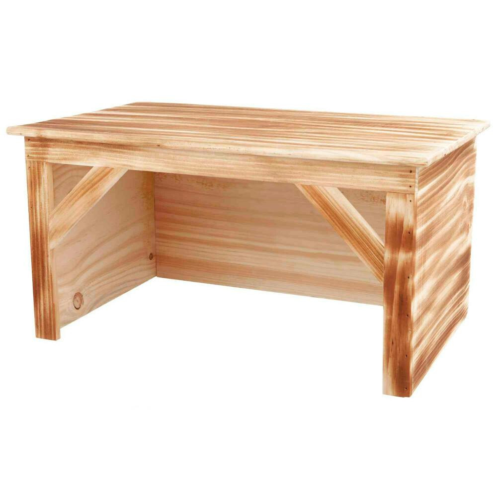 Casa de madera para roedores con plataforma elevada