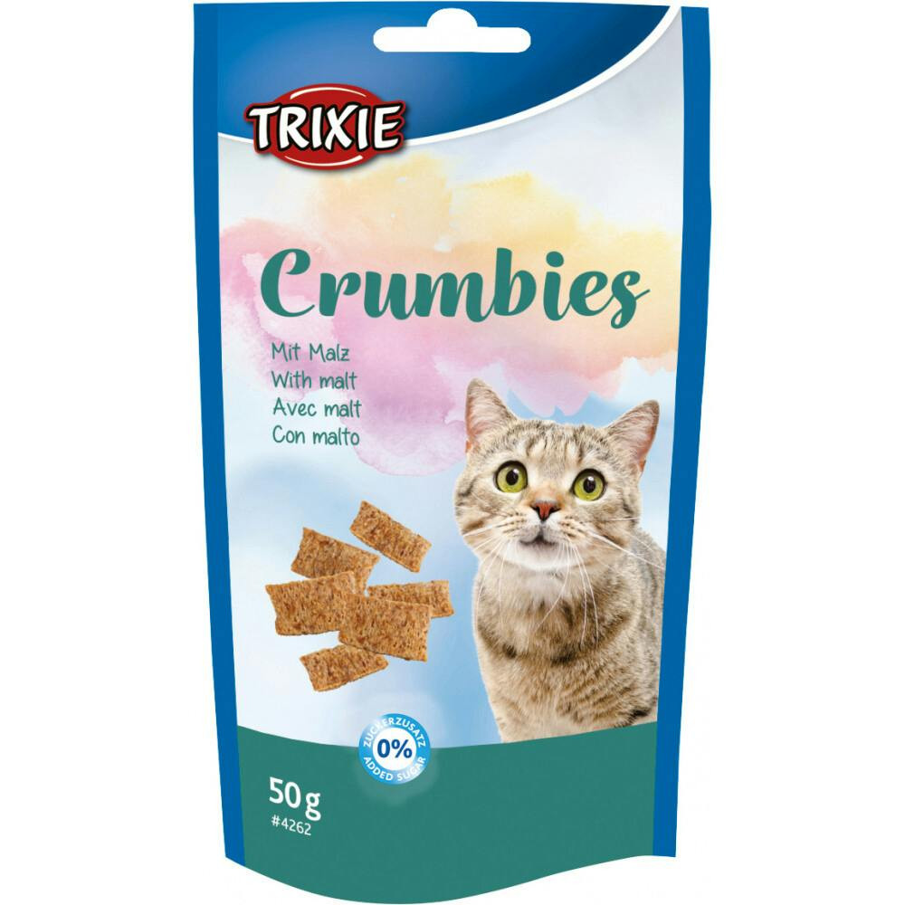 Crumbies Light snacks con malta para gatos 50 g