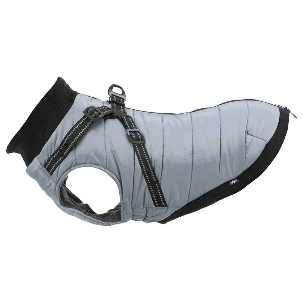 Capa Pontis con arnés para perros 24 cm gris