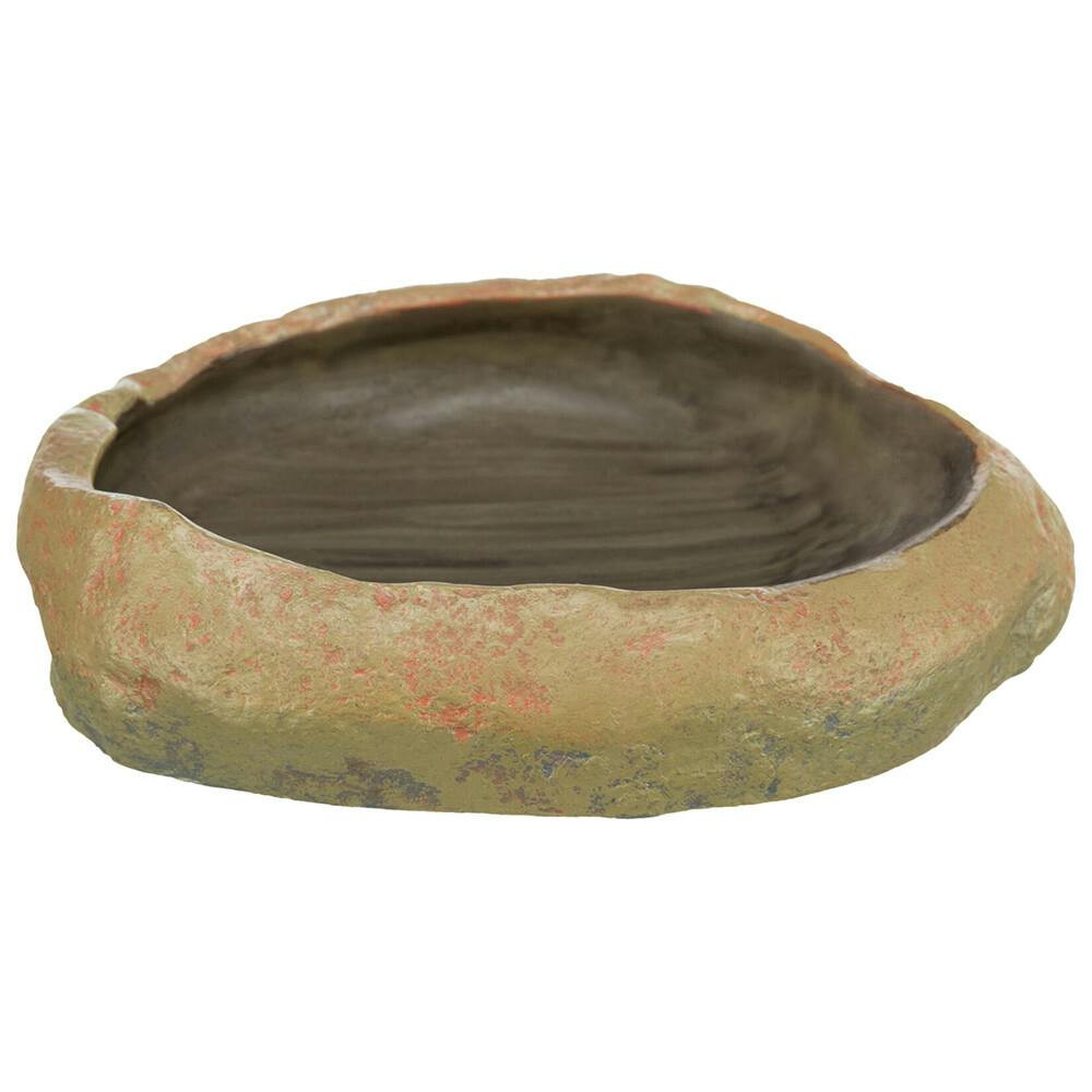 Comedero/bebedero de resina en forma de piedra para reptiles y artrópodos