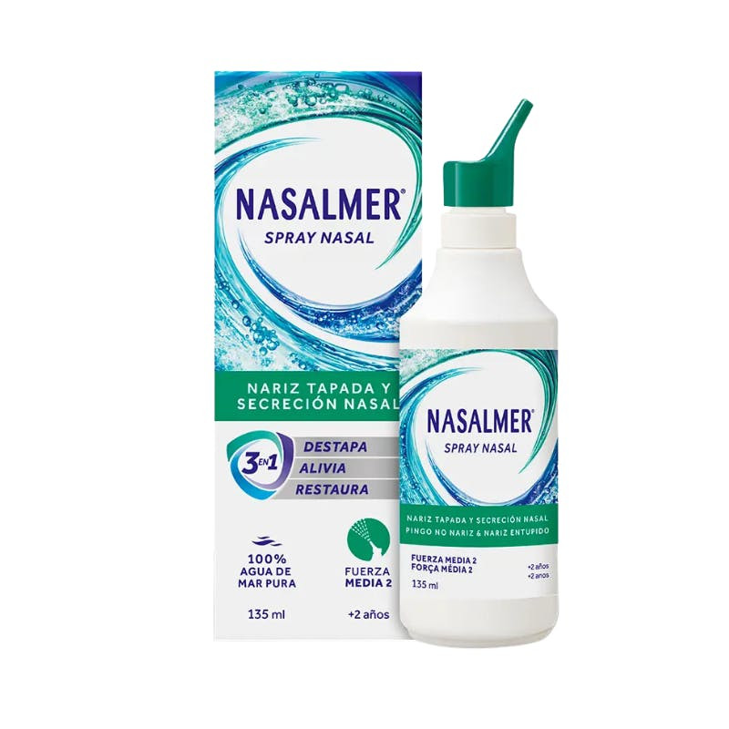 Medium-strength seawater nasal spray 135 ml - nasal relief and hygiene