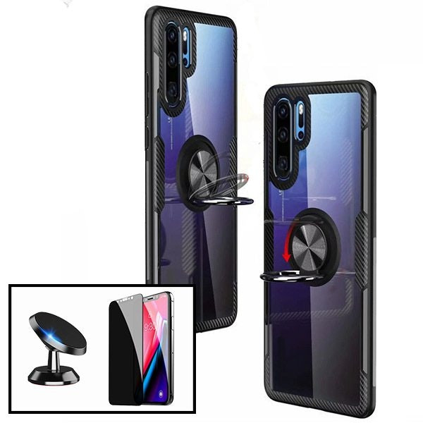 5D Anti-Spy Privacy Screen Protector and Clear Armor Case with Magnetic Car Mount for iPhone 12 Pro