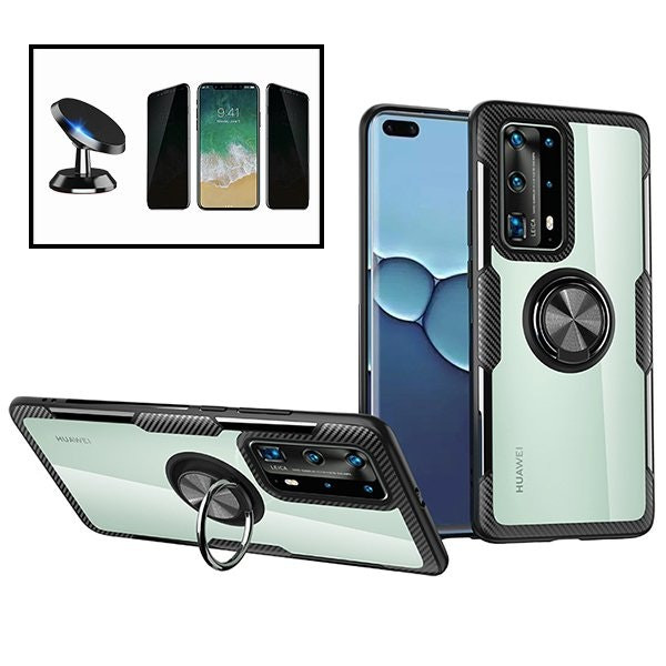 Kit protector de pantalla 5D Anti-Spy y funda con soporte magnético para Huawei Nova 7i