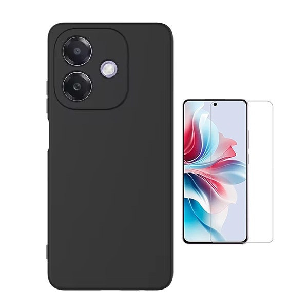 Protector de vidrio templado y funda de silicona líquida para A40