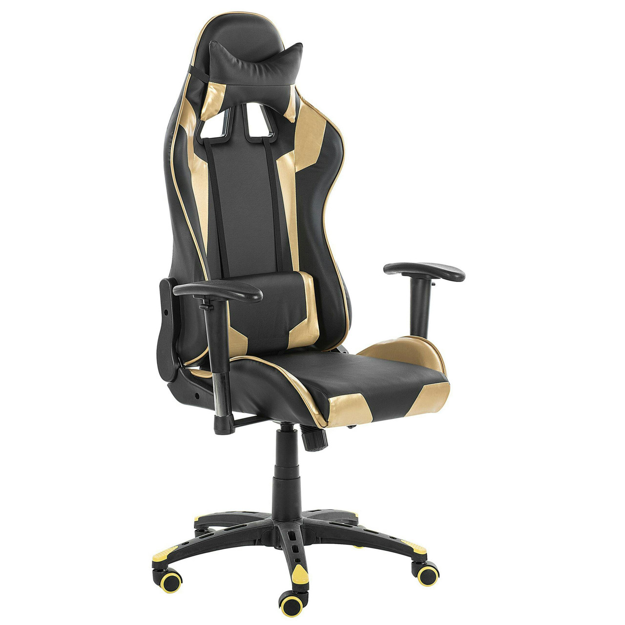 Silla gaming Knight piel sintética con reposacabezas y brazos ajustables