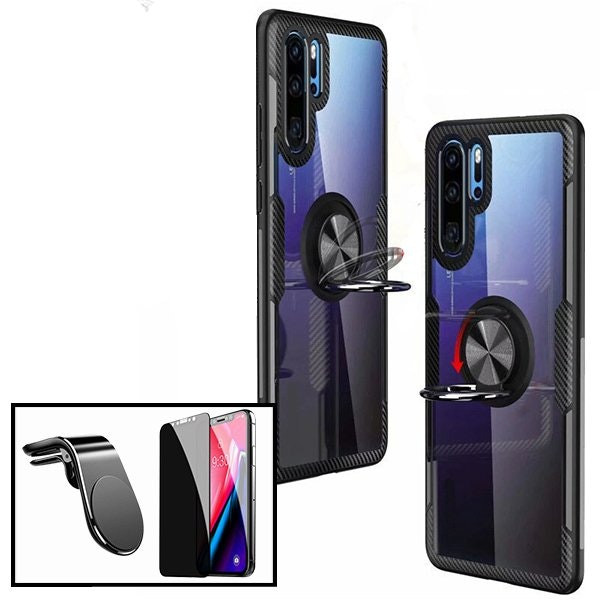 Protector de privacidad 5D y funda Clear Armor 3x1 con soporte magnético para Xiaomi Redmi 7
