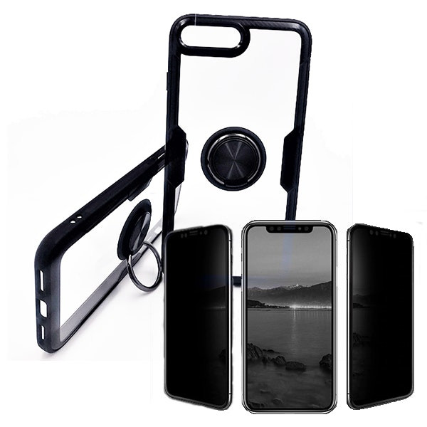 Protector de Privacidad 5D y Funda Clear Armor para iPhone 7/8