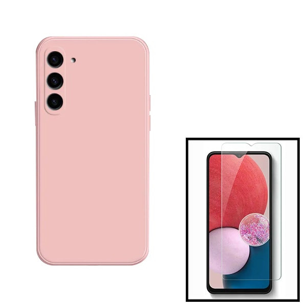 Funda de silicona líquida y cristal templado para Samsung Galaxy A34 5G