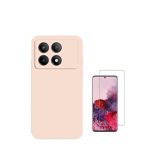 Kit vidrio templado y funda silicona líquida para Xiaomi Poco X6 Pro 5G