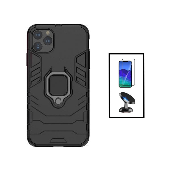 Funda Military Defender 3x1, vidrio templado Full Cover 5D y soporte magnético