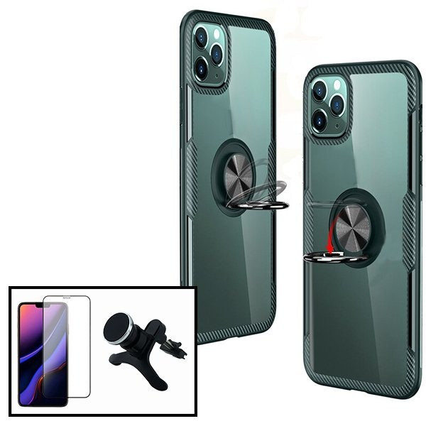 Clear Armor 3-in-1 case kit with Full Cover glass and magnetic car mount for iPhone 7/8/SE
