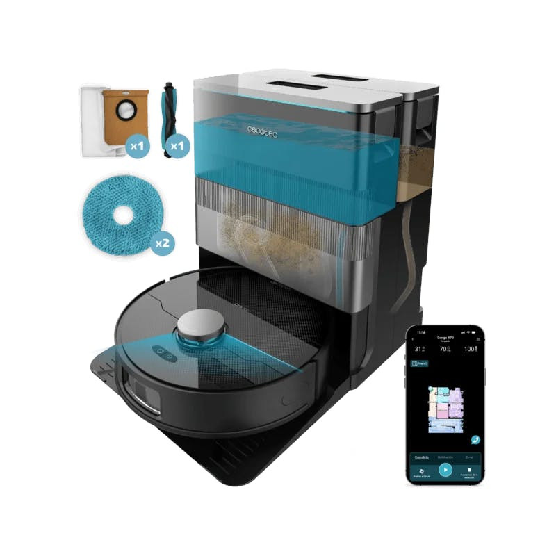 Conga X70 AI robot aspirador con estación All-in Home y 15000 Pa