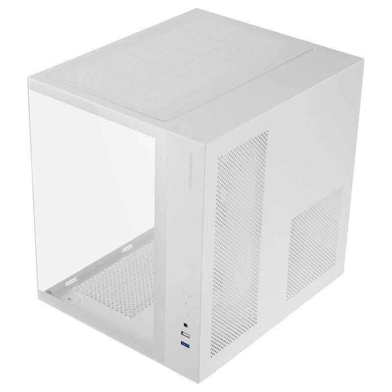 Caixa ATX Mars Gaming MCV-ONE FRGB com Duplo Vidro Temperado e Ventoinha Traseira 12cm Branco