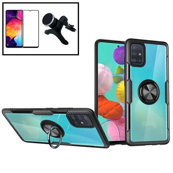 Funda Clear Armor 3 en 1, Vidrio Full Cover y Soporte Magnético para Samsung Galaxy S10E