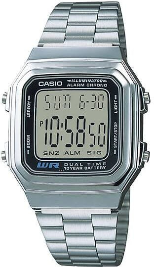 Reloj digital A178WA con brazalete de acero inoxidable