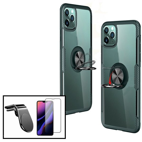 Funda Clear Armor 3 en 1, Cristal 5D y Soporte Magnético para iPhone XS Max
