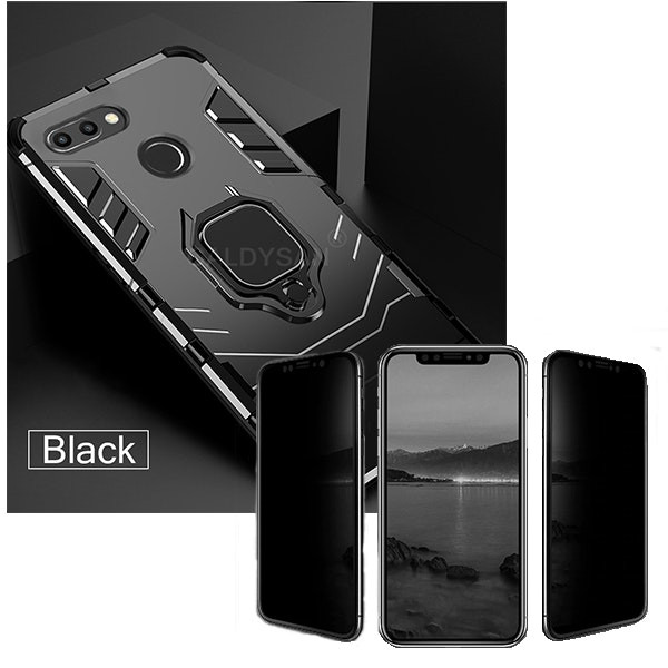 Military Defender 3-in-1 Case with Privacy Screen Protector for Xiaomi Mi 8 Lite