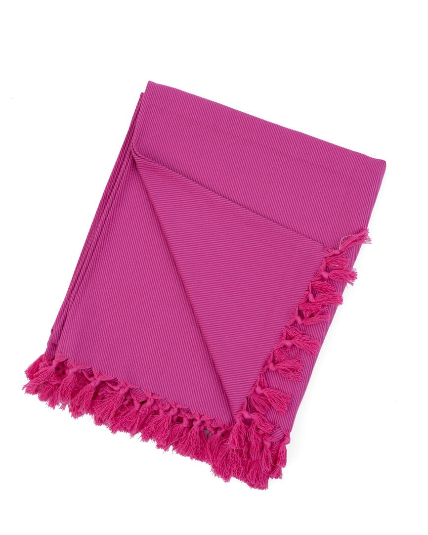 Toalla de playa sarga 100% algodón rosa