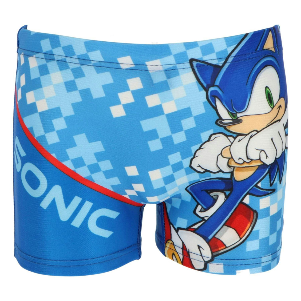Children's swim trunks with Sonic print