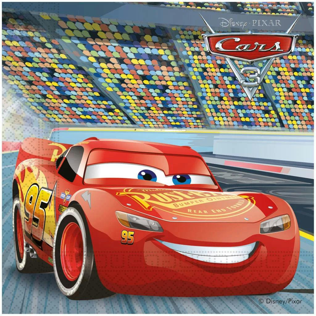 Servilletas de papel fiesta Cars 20 unidades 33 x 33 cm